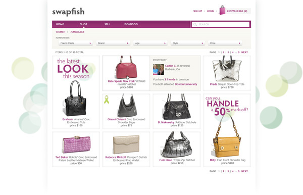 Swapfish Designer Goods Website