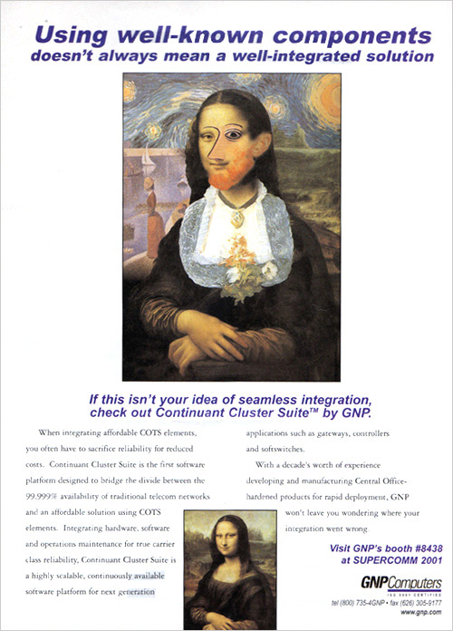 GNP Mona Lisa Advertisement