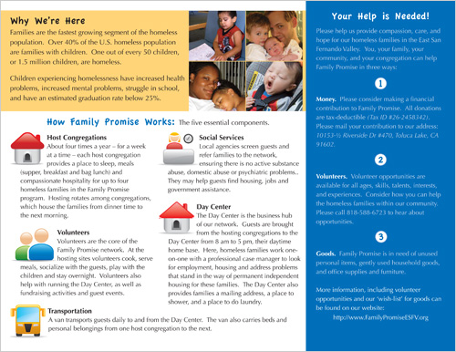 Family Promise ESFV Brochure