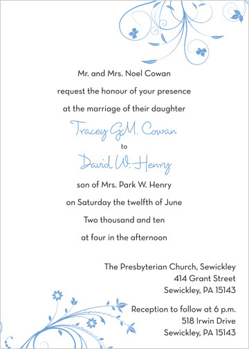 Tracey & David Wedding Invites